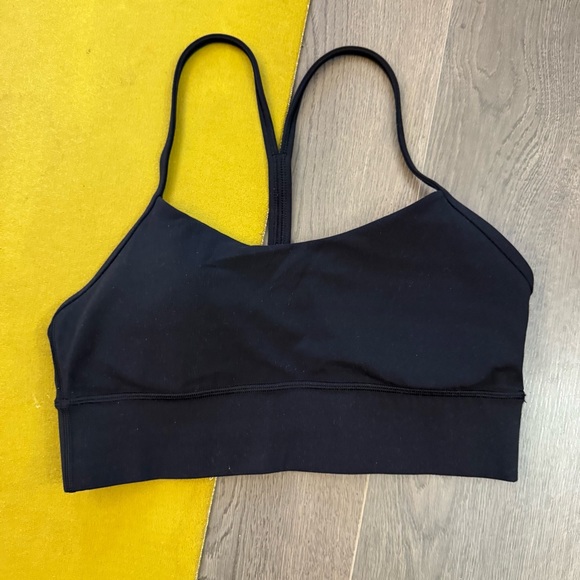 Lululemon black flow bra longline (Sz 8) - Picture 1 of 6